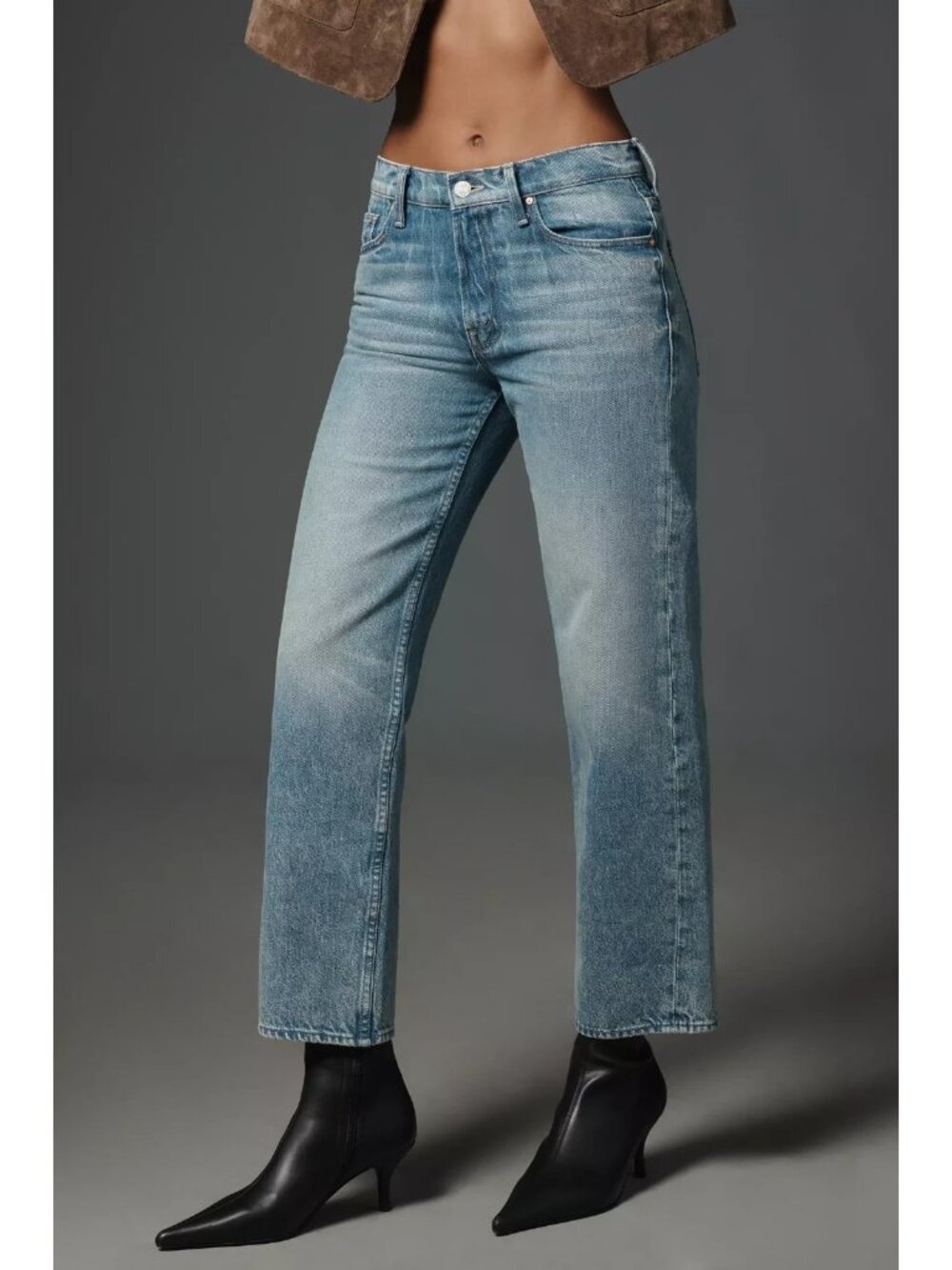NWT Mother Superior The Newbie Ankle in Wipeout Straight Ankle Rigid Jeans 31